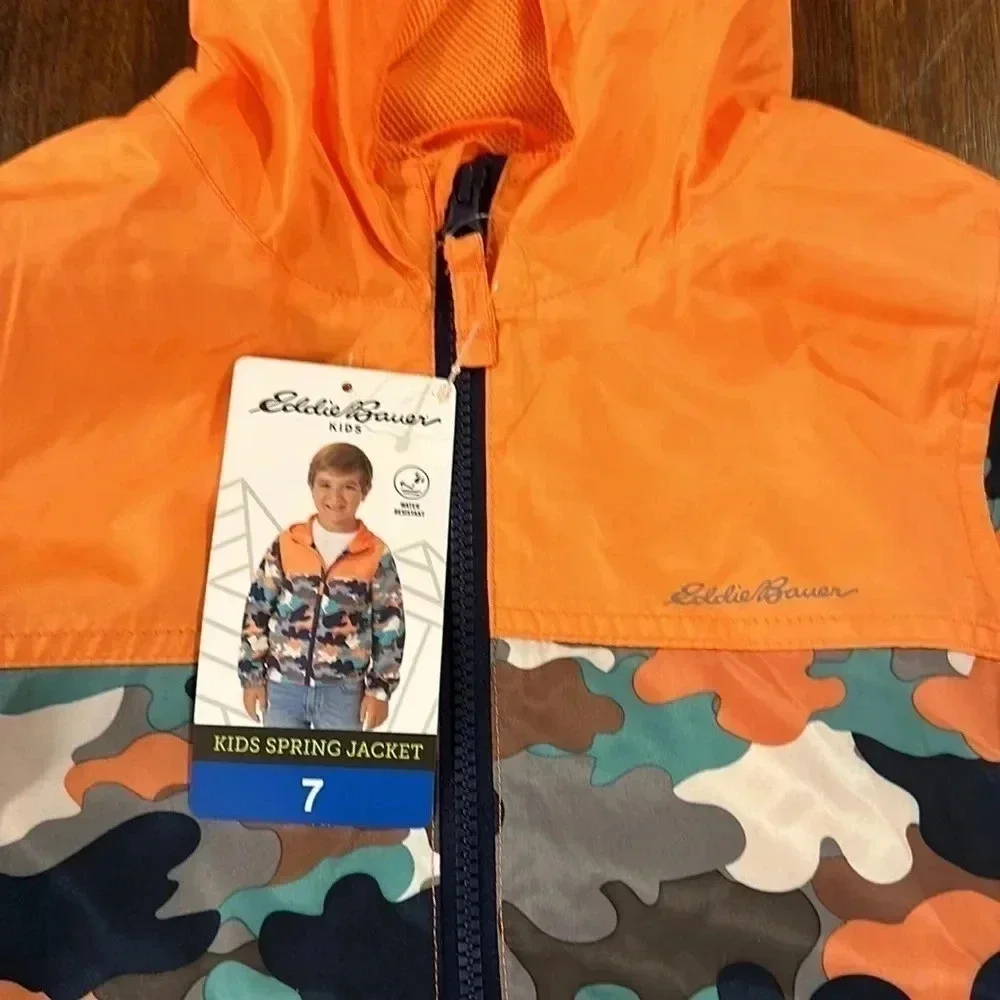 Eddie Bauer Kids boys Spring Jacket lightweight super cute new with tags size 7